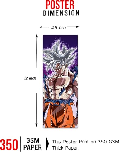 Image of Posterne Anime Universe Poster Set of 12 | 12 x 4.5 Inch Unframed Wall Prints | Mix Anime Fine Art Prints on 300 GSM Photographic Paper for Room, Office & Home Decor