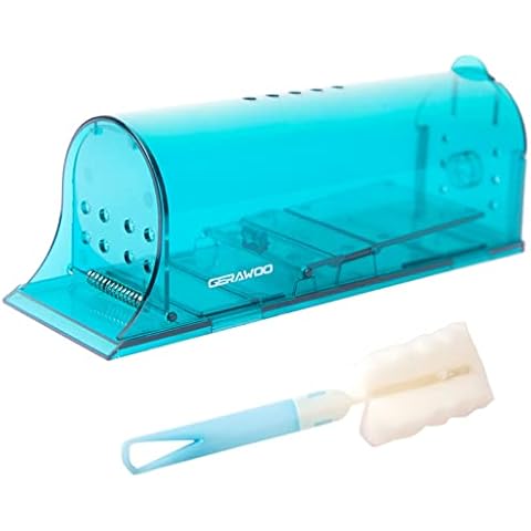 GERAWOO Humane Mouse Traps for Indoors Outdoors, 10.5inch Enlarged Smart Live Rat Traps, No Kill Mice Catcher Reusable Safer for Family and Pets Cover