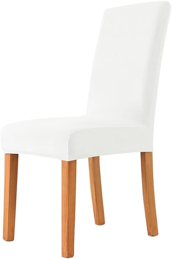 2pcs 1/2/4/6PCS Velvet Fabric Chair Cover Super Soft Chair Covers for Dining Room Office Seat Cases Stretch for Banquet,White