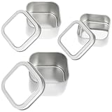 Pot vide pour bougie – idéal pour ranger de petits objets comme des boutons et des clous, parfait pour les voyages et pour ranger boucles d'oreilles, bijoux ou nécessaire à couture. boîte en métal pour la fabrication de bougies