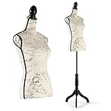 DRDINGRUI Standing Female Mannequin Body, Height Adjustable from 52'' to 67'', Pinnable Dress Form with Tripod Base for Dress Jewelry Display