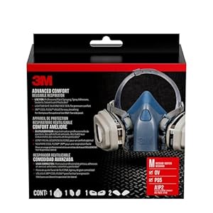 3M™ Advanced Comfort Reusable Respirator 7512P1-DC, OV/P95, Mdm, 1-Fcpc, 1-pr of 6001 Crtdgs, 2-prs 5P71 Fltrs, 1-pr 501 Rtnrs