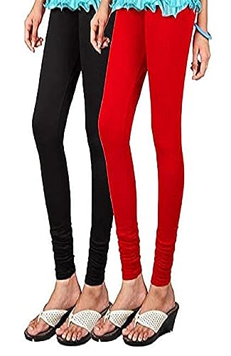 Image of Ultra Soft Cotton Slim fit Solid Color Attractive Casul wear Leggings for Womens - Pack of 2 pcs