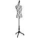 Produktbild TecTake Damenbüste Schneiderpuppe Büste Torso mit Holzstandfuß | Höhenverstellbar: 133  168 cm - diverse Modelle - (schwarz-weiß | Nr. 402565)