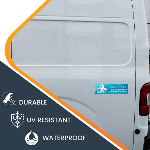 Miniatura 4 de Magnet Me Up Imán rectangular personalizado de 10 x 3 pulgadas, perfecto para negocios, publicidad, uso personal, regalos, elige tu texto, carga