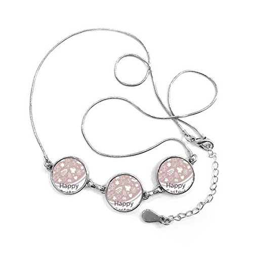 Collier pendentif rond de Pâques pour chrétien avec motif œuf pourpre