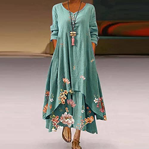 long sleeve maxi shift dress