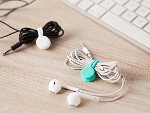 Orzero (7 Pack) 7 Candy Colors Magnetic Cable Winder Wrap Cord Organizer Soft Silicone for Earphone Cell Phone Pad USB Data Cable Use as Bookmarks Keychain