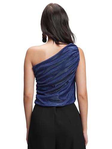 Image of Tokyo Talkies Women's Solid One Shoulder Draped Top | Elegant Asymmetrical Design for A Chic Look | Tops for Woman | Women Tops | Stylish Top