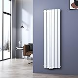 Meykoers Heizkörper Flachheizkörper, 1600x460mm Paneelheizkörper Vertikal Weiß Einlagig Mittelanschluss 850 Watt Heizung