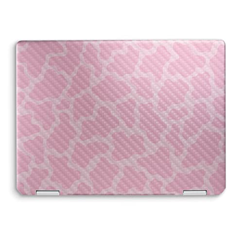 Image of MightySkins Carbon Fiber Skin Compatible with HP Spectre x360 14 inch (2022) Full Wrap Kit - Pink Giraffe | Protective, Durable Textured Carbon Fiber Finish | Easy to Apply | Made in The USA