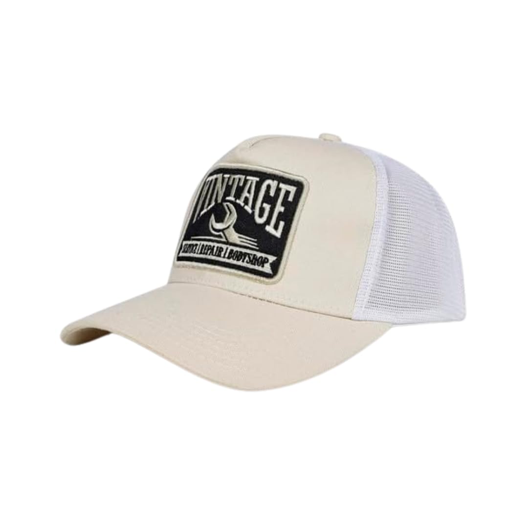 Droop Vintage Half Mesh Trucker Cap | Unisex Cotton Twill & Mesh Design | Adjustable Snapback Sports Cap for Men & Women |... - Review, Price and Buying Guide