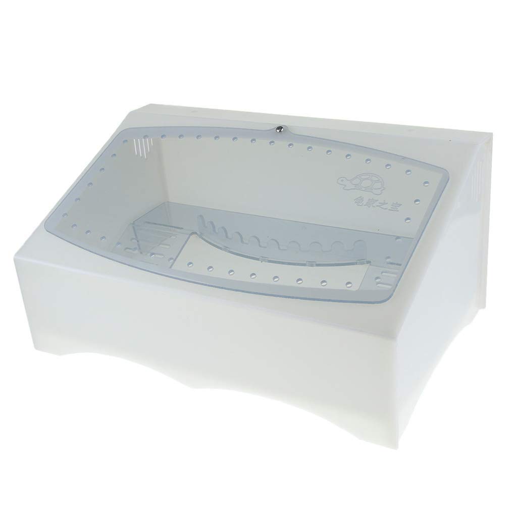 Recipiente para animales de plástico, plataforma de escalada de acuario de vivienda, escalera de roca de agua