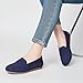 Cvistpieo Loafers for Women Comfortable Dressy Casual Work Flats Lightweight & Breathable Slip On Walking Shoes Knit Navy Blue Size 8