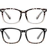 CHBP Blue-Light-Blocking-Glasses for Women Computer Glasses Man,2 Pack Gaming Eyeglasses Fashion ...