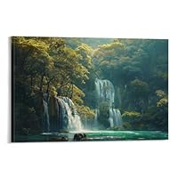 キャンバス絵画風景滝アート写真 20x40cm(8x16in)フレームレス キャンバス絵画風景滝アート写真 20x40cm(8x16in)フレームレス