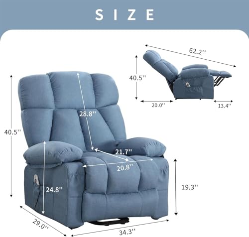 Sillón elevador eléctrico con masaje y calor miniatura 2