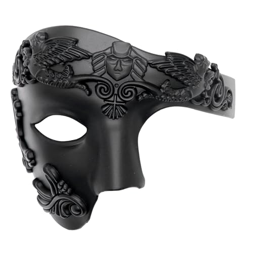 Qavctw Masquerade Mask for Men Roman Greek Half Face Mask Venetian The Opera Masks for Mascarade Ball Mardi Gras Party
