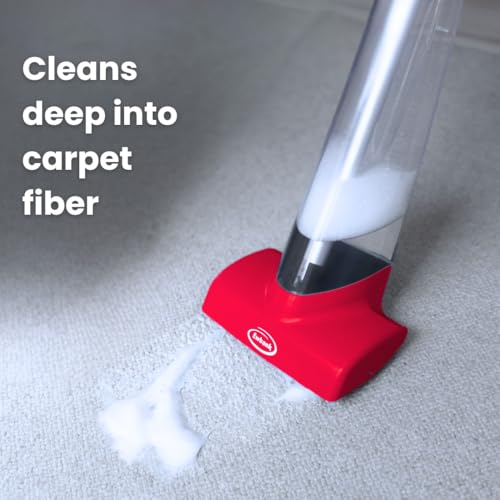 Ewbank Cascade Manual Non-Electric Lightweight Compact Carpet Cleaner Shampooer Roller Brush with Shampoo, 85 oz, Red