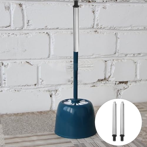 Image of Toilet Brush Adapters: 2pcs Toilet Brush Handle Replacement Drill Scrub Brush Adapter Toilet Brush Handle Screw Connector Wand for Bathroom