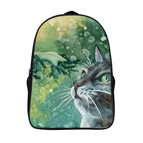 Sac à dos d'école chat résistant et spacieux 40x28x16cm pour éviter les cahiers écornés des enfants