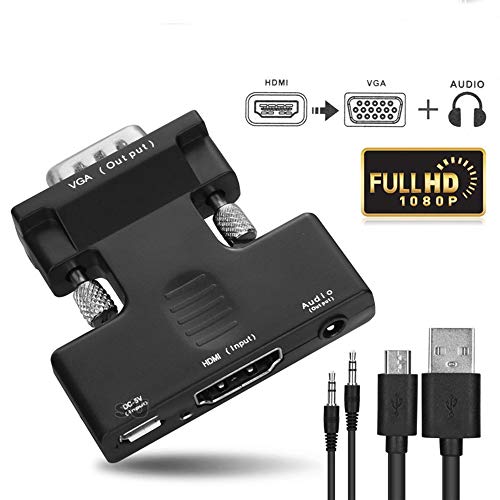 HDTV to VGA+Audio Converter, Audio Output Cable Computer Set-top Box Converter Connector Adapter