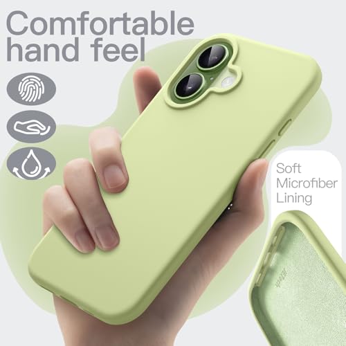 Image of JETech Liquid Silicone Case for iPhone 17 6.3-Inch, Silky Soft Touch Full-Body Protection, Anti-Scratch Shockproof Phone Cover with Microfiber Lining (Green)