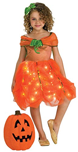 Disfraz infantil de princesa calabaza chispeante, talla S miniatura 1
