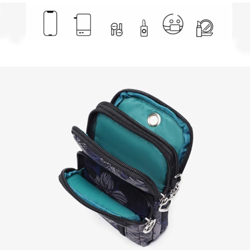 Image of JANKS Small Crossbody Bag for Women - Mini Phone Purses with Crossbody Strap and Wallet - Nylon Arm Bag