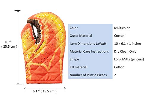 Aitian Lobster Claw Oven Mitts - Heat Resistant Bbq Oven Gloves, Set Of 2, Quilted Cotton, Designed For Light Duty Use (Gloves-01) #TOP3