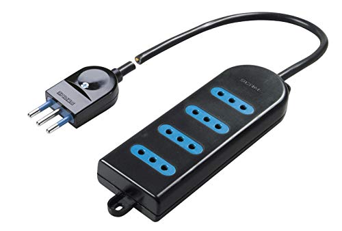 Poly Pool Pp0387.2S Presa Multipla Con 4 Prese 10 A E 1.5 M Cavo, Nero