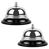 Anyongora Bell for Desk – 2 Packs, Loud & Clear Call Bell with Matte Anti-Rust Steel, Small 3.35