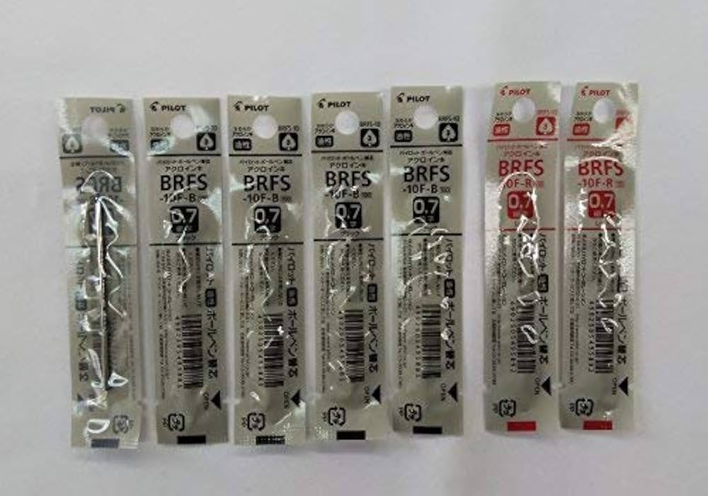 Amazon | パイロット 油性ボールペン替芯 細字0.7mm 黒5本/赤2本