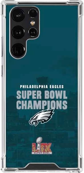Skinit Clear Phone Case Compatible with Galaxy S22 Ultra - Officially Licensed NFL Philadelphia Eagles Super Bowl LIX Champions Design