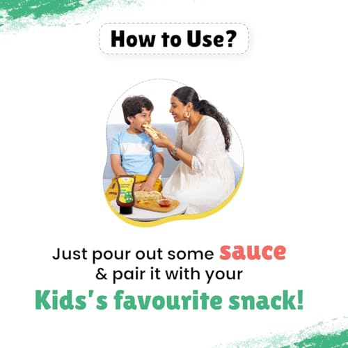 Image of Little Joys Tomato Sauce Squeeze for Kids | No Refined Sugar, No Added Preservatives or Chemicals | Made with Jaggery | 100% Vegetarian Tomato Ketchup | 320g