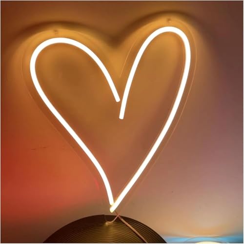Panneau esthétique néon cœur au design épuré avec variateur de luminosité