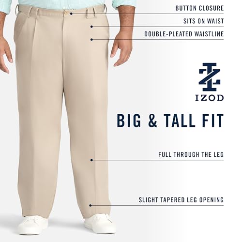IZOD Men's Big-and-Tall American Chino Double-Pleated Pants3