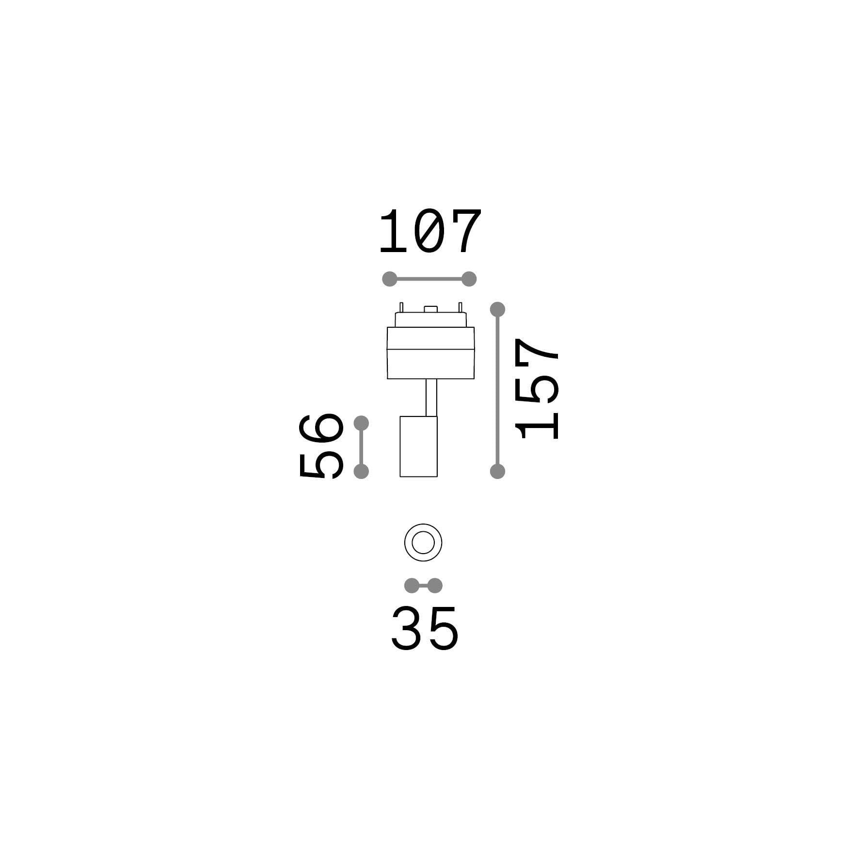 Ideal LUX Arca Track 5w 30 3000k tracklight x Sistema lineare 3