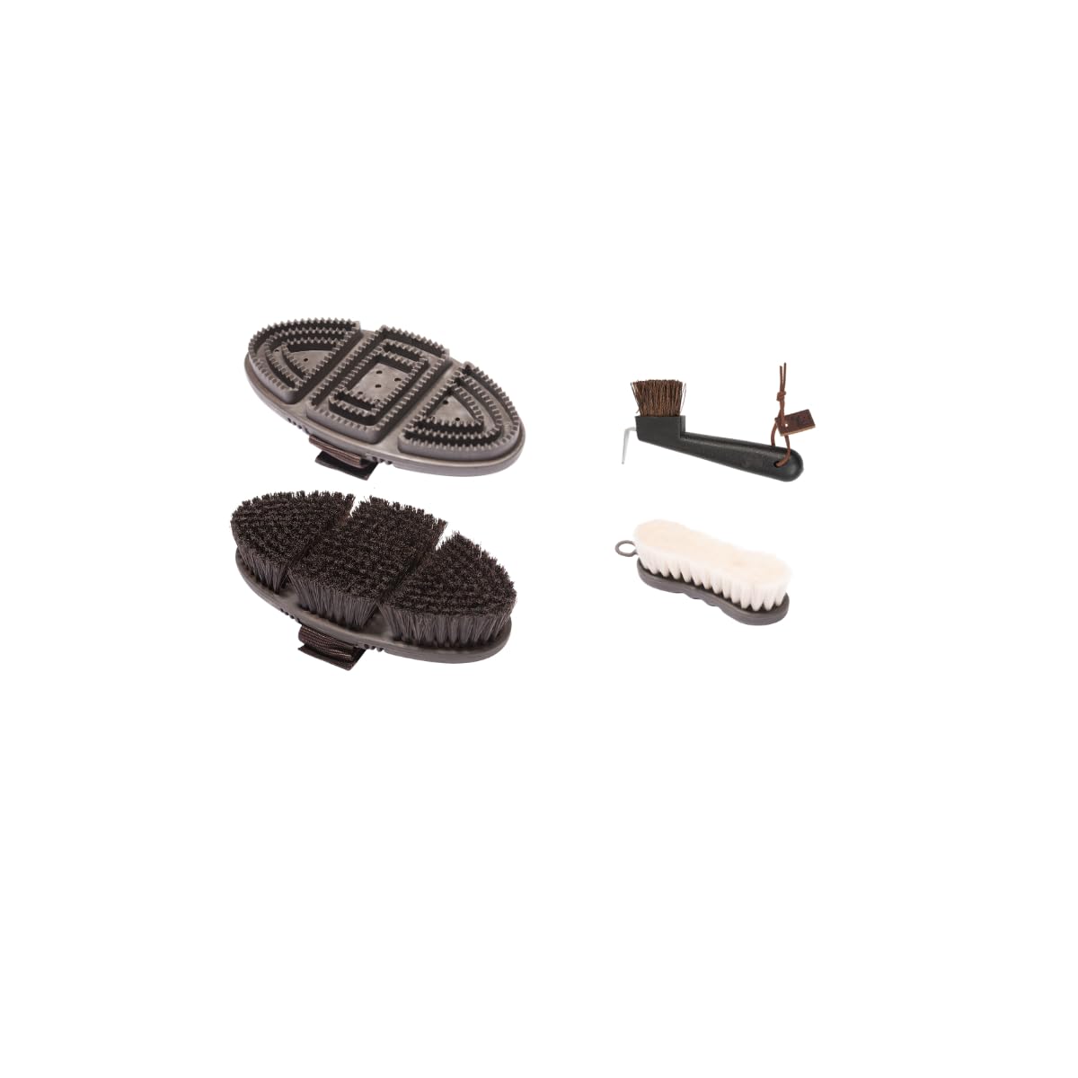 Set básico de limpieza Animalon | Cepillos para el cuidado y aseo de caballos | Comodidad para el caballo | Utensilio flexible y ergonómico para cada cepillado