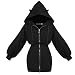 hellomiko Sudadera con Capucha de Estilo gótico Largo para Mujer, Orejas de...
