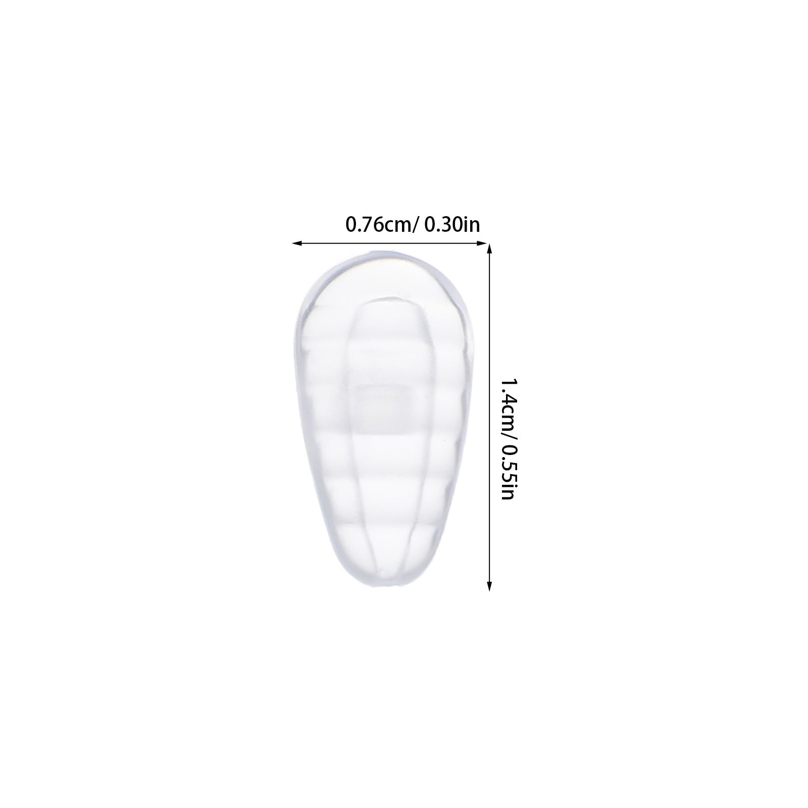 Veemoon Kit 250 Almohadillas Nasales Antideslizantes de Silicona para Gafas y Gafas de Sol, Tamaño 1,4 X 0,76 X 0,3 Cm, Compatibles Mayoría de Monturas, para Uso Diario y