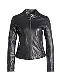 gypsy lederjacke schwarz ✅ STEHKRAGEN - ein Highlight der Damen Kurzjacke ist sein Stehkragen, welcher mit einem Druckknopf schließbar ist. Dadurch wirkt sie sowohl elegant als auch sportlich.