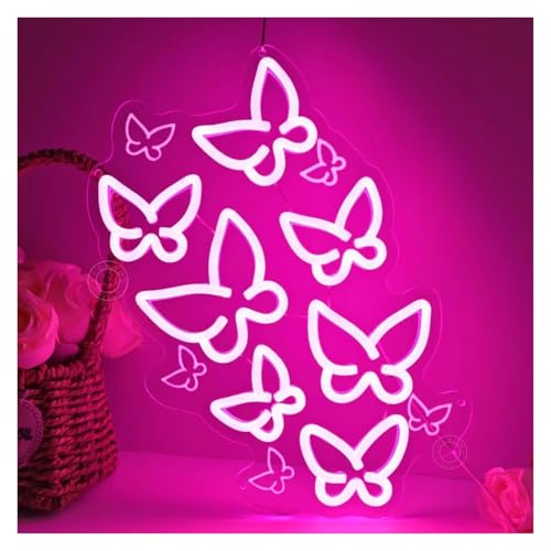 Lumières néon décoratives pour rose pour papillon LED USB dimmable