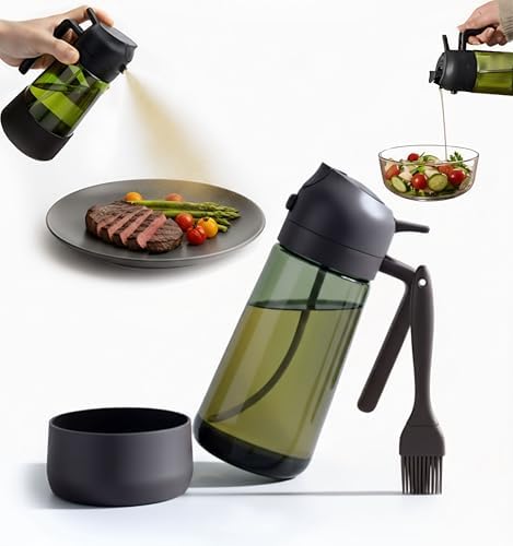 Oil Dipenser Bottle with Silicone Bottom And Silicone Brush, 2 in...