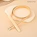 XZQTIVE 2 Pieces Women Skinny Metal Chain Waist Belt Stretchy Saree Cinch Belt for Dress Gold Sliver (00 Gold, Fit waist 30-33 in)