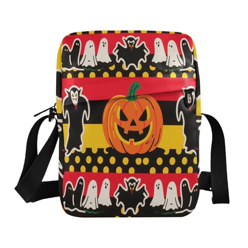 crossbody messenger bag Shoulder Bag Shoulder Handbag For Travel Adjustable Strap for work work - Halloween Dracula Stripe