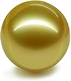Lab GRA - Piedra natural de perlas doradas con certificación original Moti natural Mukta suelta Moti 2 ratti a 20 ratti, 6.5 Ratti, Cristal, Perla
