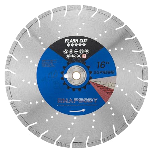 RHAPSODY 16Inch Laser Welded Diamond Saw Blade,Segmented All Purpose Blade