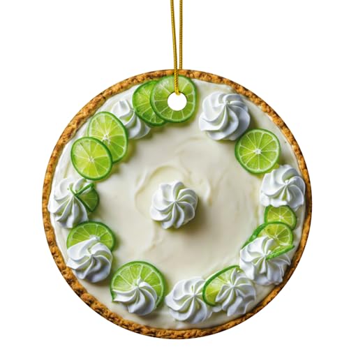 Key Lime Pie Christmas Ornament, Dessert, Pastry Food Themed Foodie