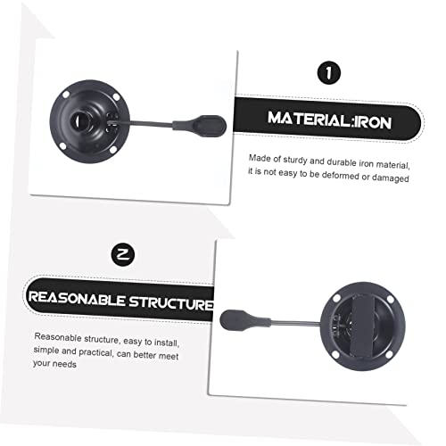 Miniatura 5 de Horialence Base Giratoria Para Silla De Oficina Con Mecanismo De Control De Inclinación Repuesto Duradero Y Práctico Compatible Con Sillas Giratorias Suave Y Silencioso Placa Inferior Resiste